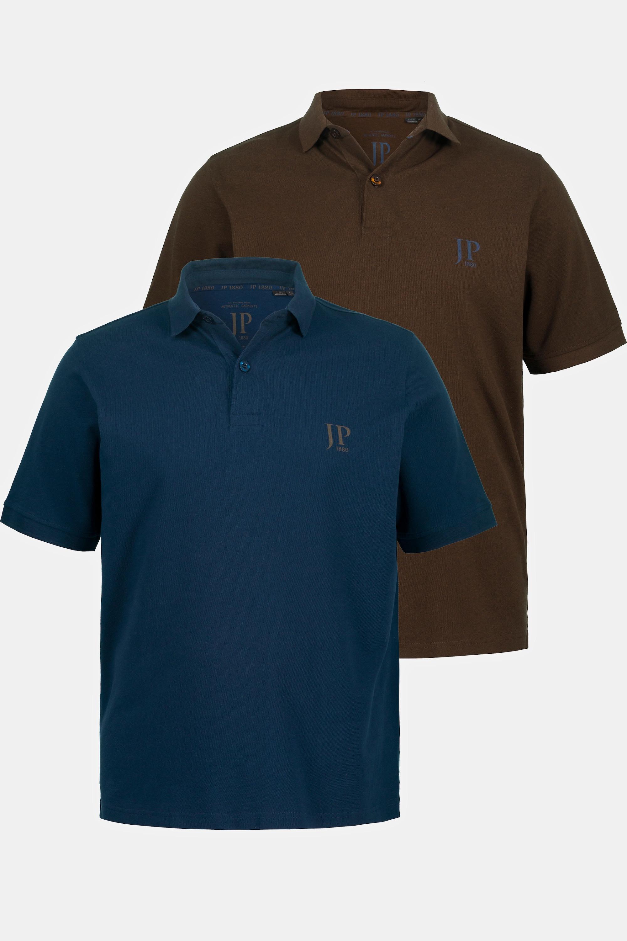 JP1880  Poloshirts, Basic, 2er-Pack, Piqué, gekämmte Baumwolle 