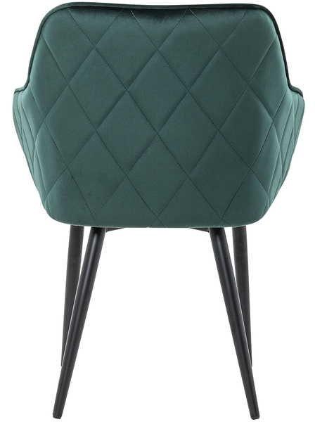 mutoni Chaise de salle à manger en tissu vert sapin  