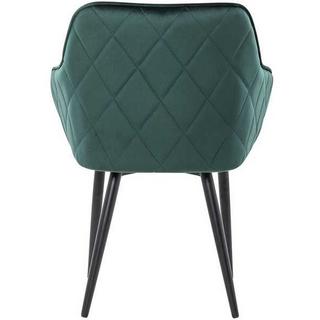 mutoni Chaise de salle à manger en tissu vert sapin  