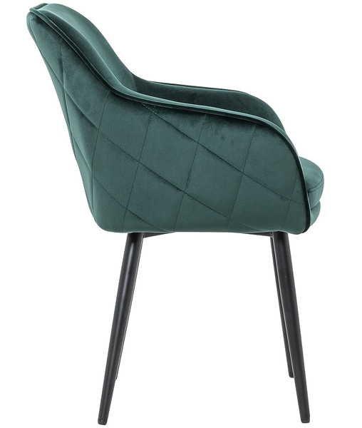 mutoni Chaise de salle à manger en tissu vert sapin  