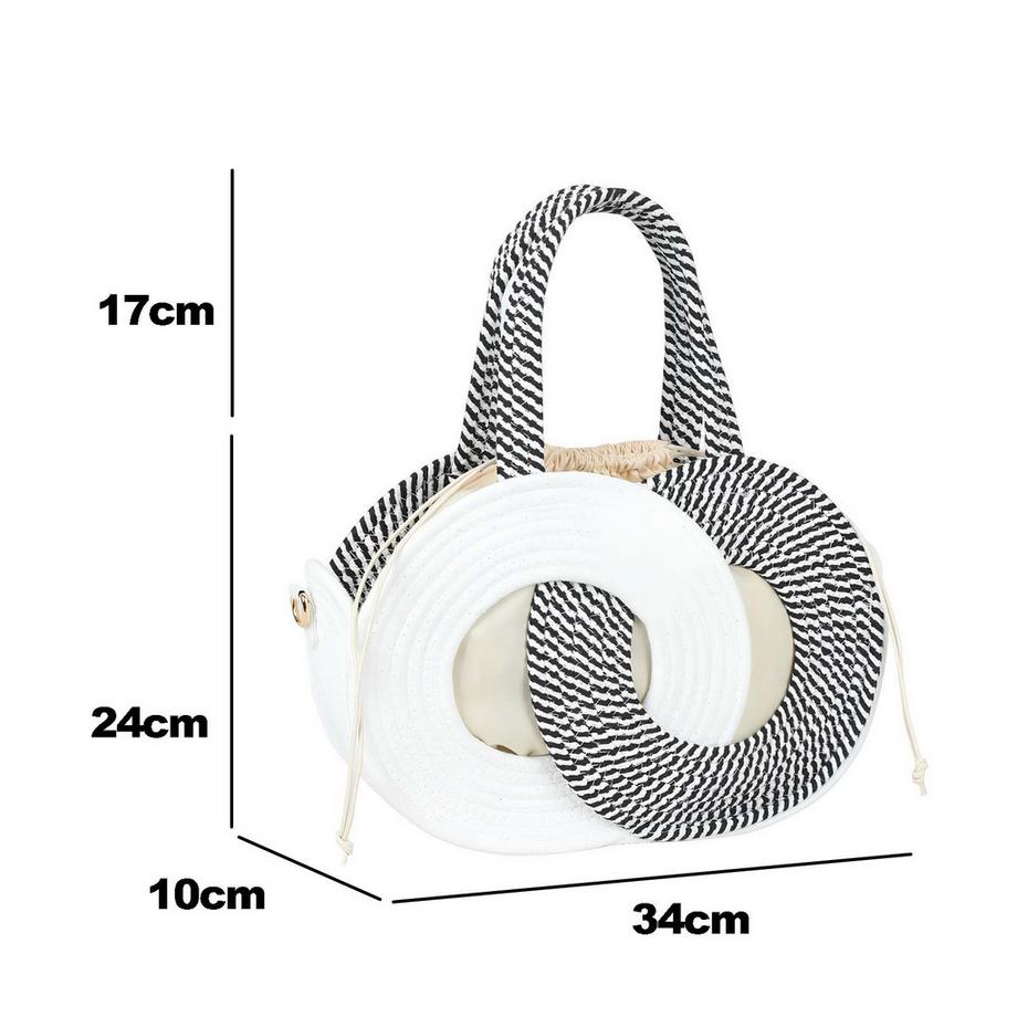 Gallantry Runde Handtasche mit ineinander greifendem kreisförmigem Design  