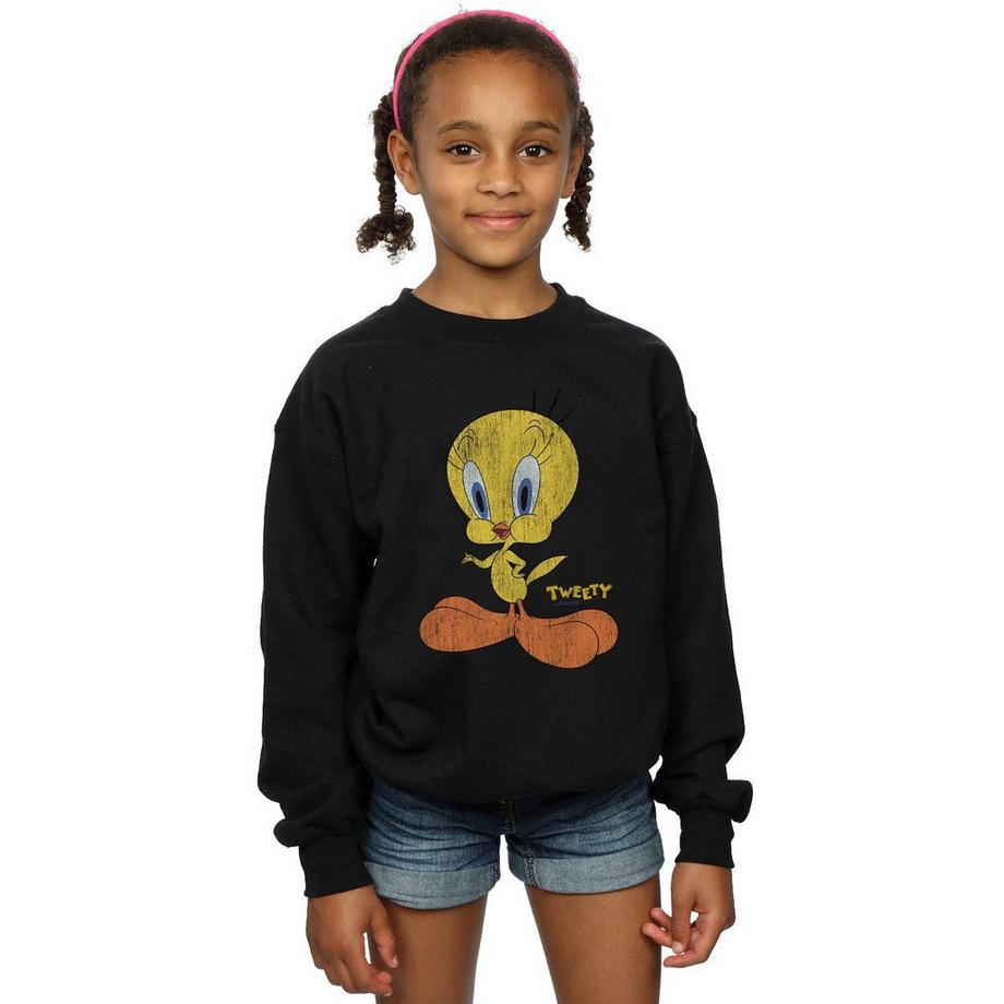 LOONEY TUNES  Tweety Pie Distressed Sweatshirt 