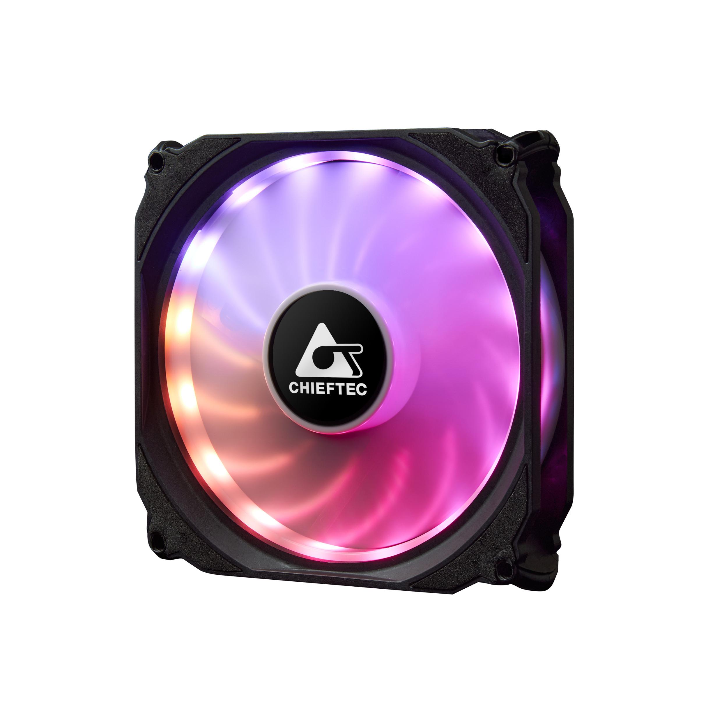 CHIEFTEC  CF-3012-RGB sistema di raffreddamento per computer Case per computer Ventilatore 12 cm Nero 