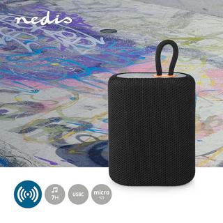 Nedis  Altoparlanti Bluetooth® | Life della batteria massima: 7 ore | Design a mano: Design | 7 W | Mono | Microfono inviso | Sincronizzazione | Nero 