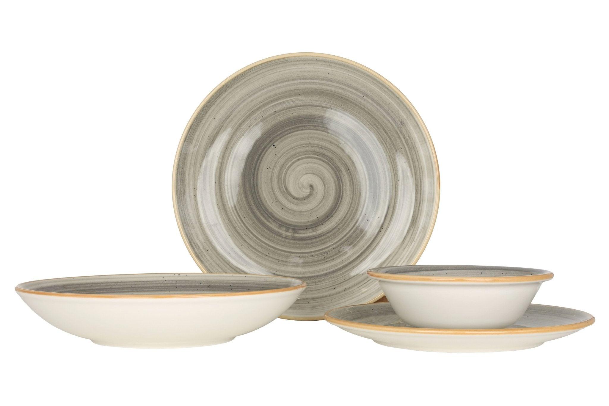 Bonna  Ensembles de vaisselle - Aura Space  - 24 pièces - 6 Personnes - Porcelaine 