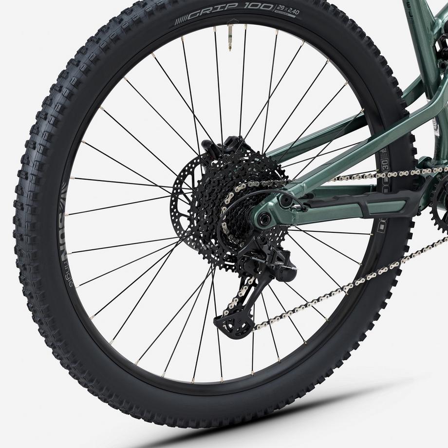 ROCKRIDER  Vélo VTT tout suspendu All Mountain FEEL 700 S, vert 