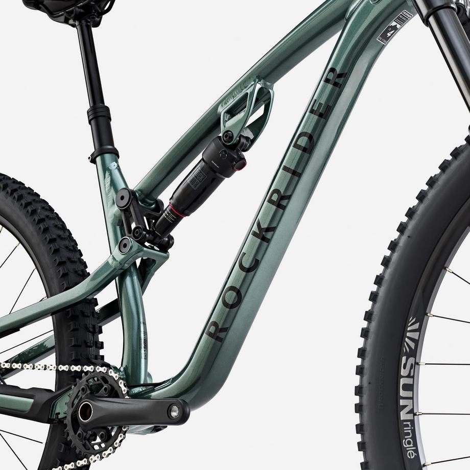 ROCKRIDER  Vélo VTT tout suspendu All Mountain FEEL 700 S, vert 