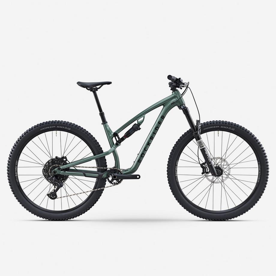 ROCKRIDER  Vélo VTT tout suspendu All Mountain FEEL 700 S, vert 