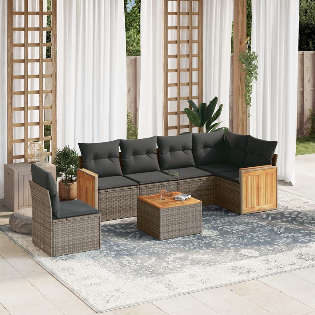 VidaXL set divano da giardino Polirattan  