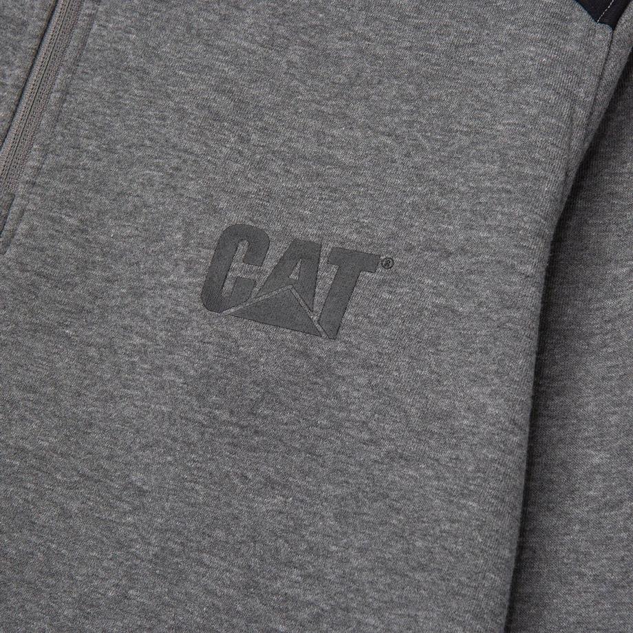 Caterpillar Sweatshirt avec fermeture éclair courte  