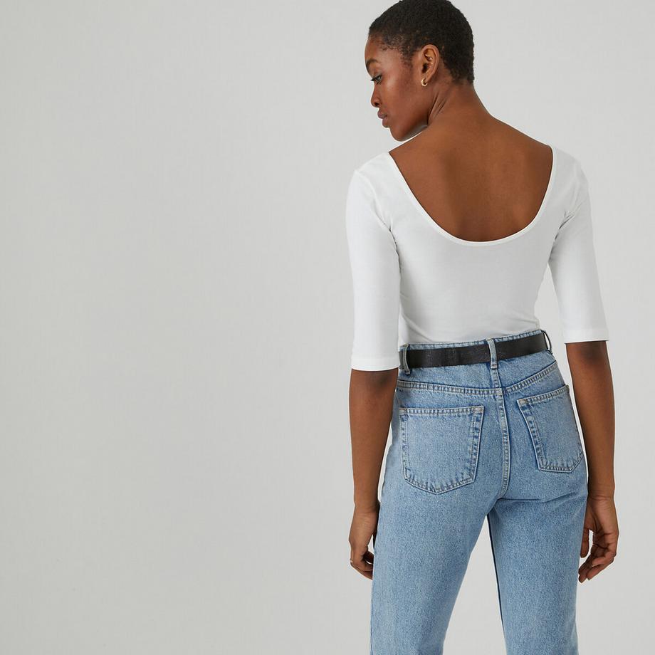 La Redoute Collections T-Shirt Ballerina-Ausschnitt  