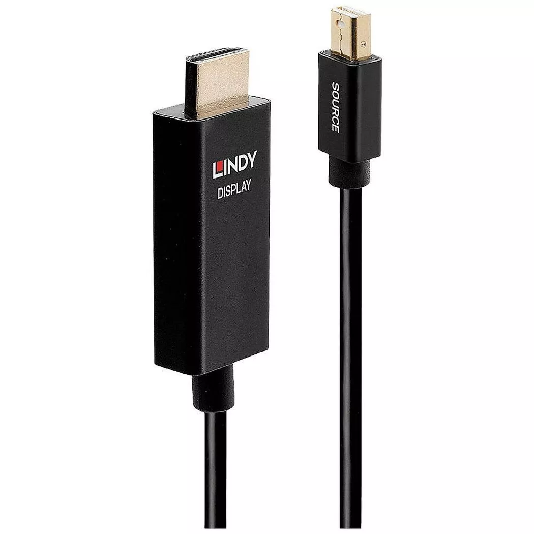 LINDY -  Videokabel-Adapter 0.5 m Mini DisplayPort HDMI, Schwarz