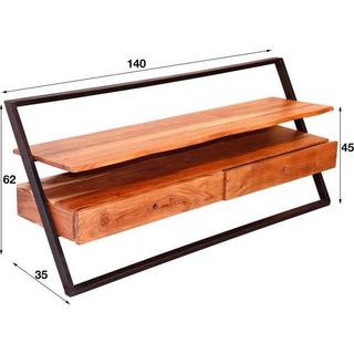 mutoni Porta tv Lean, 2 cassetti, acacia naturale  