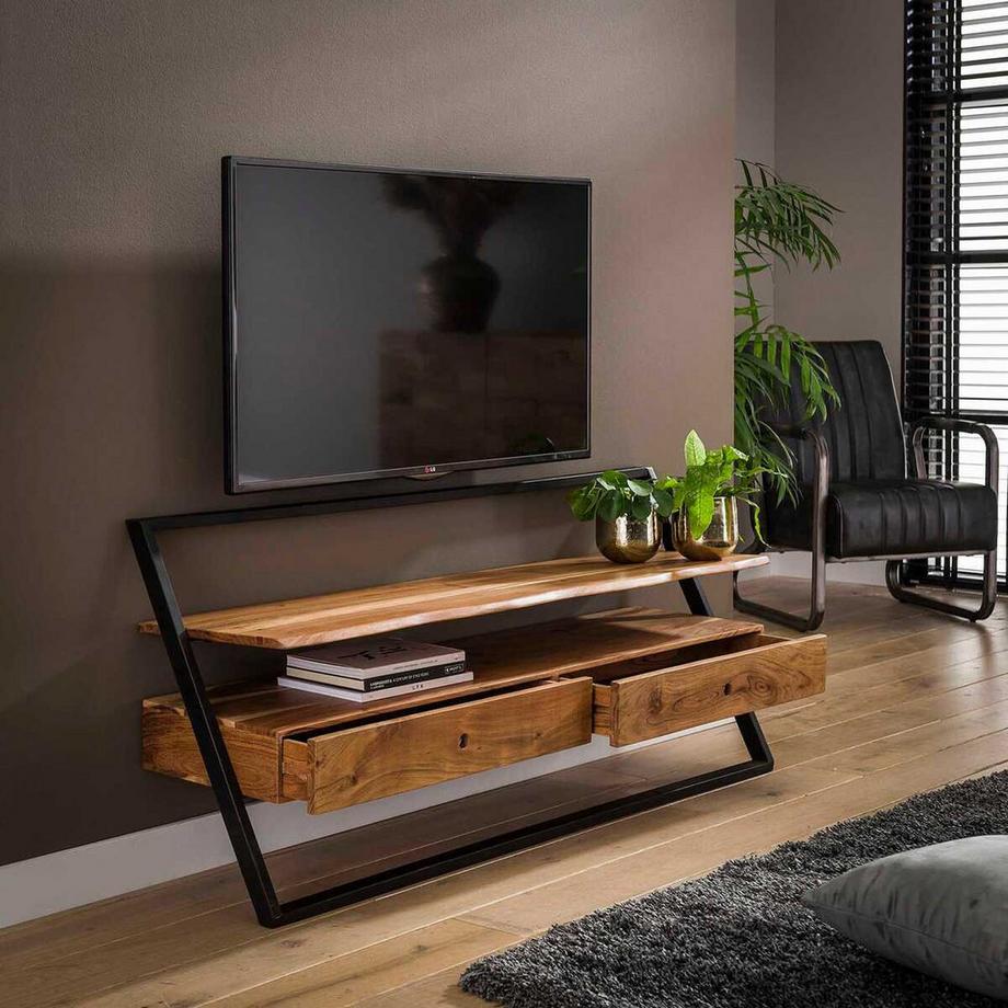 mutoni TV-Möbel Lean 2 Schubladen Akazie natur  