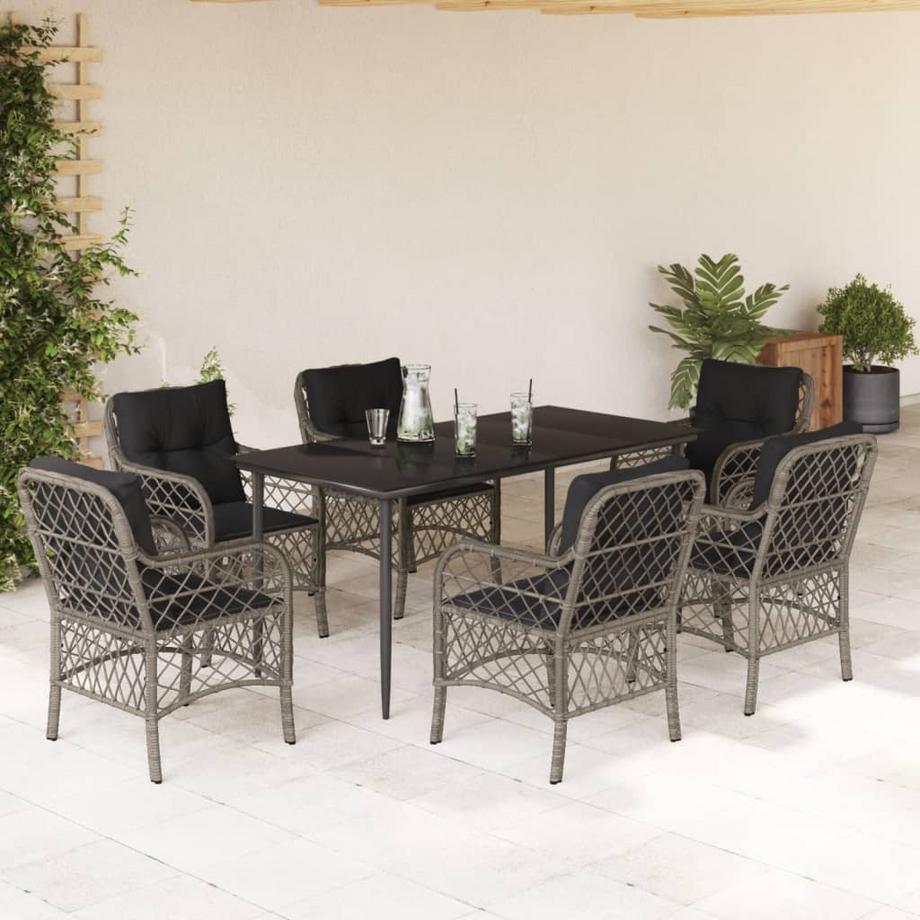 VidaXL set da pranzo da giardino Polirattan  