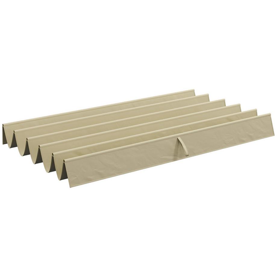 Northio Ersatzdach für 3 x 3 m Pergola, wasserdicht einziehbar Welle Überdachung mit Regenabflusslöchern, winterfest Schattenabdeckung für Garten, Terrasse, Beige  