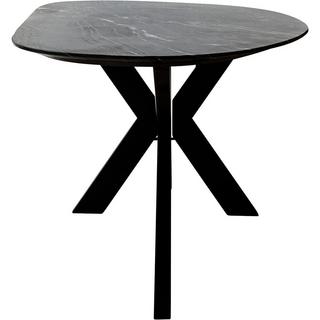 mutoni Table à manger Trocadéro marbre noir 220x100  