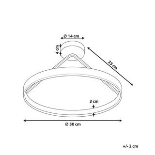 Beliani Lampe suspension en Acier Moderne AGNO  