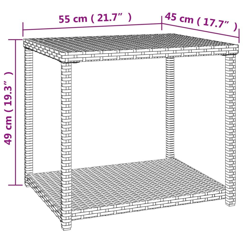 VidaXL Table d'appoint rotin synthétique  