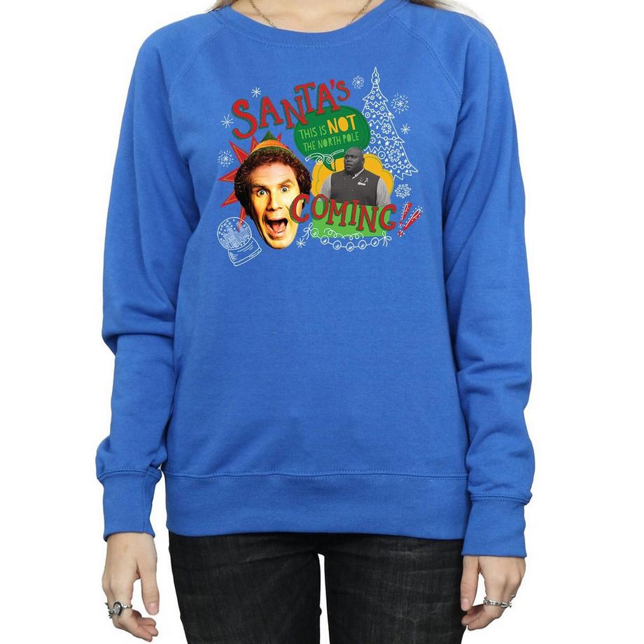 Elf Santa's Coming Slim Fit Sweatshirt  