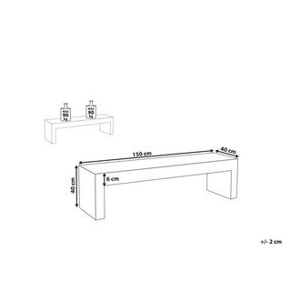 Beliani Panchina da giardino en Cemento fibrorinforzato Industriale TARANTO  
