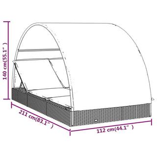 VidaXL Sonnenliege poly-rattan  