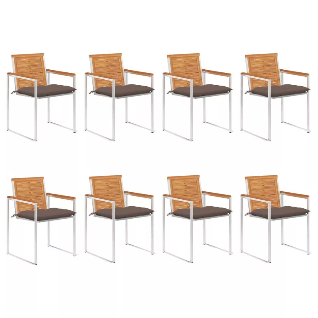 VidaXL - Gartenstuhl akazienholz, One Size, Beige