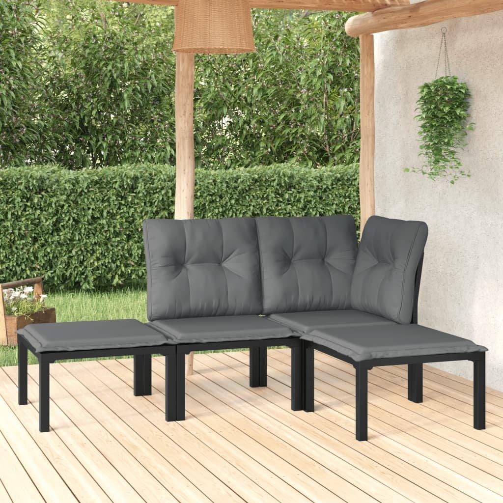 VidaXL set salotto da giardino Acciaio  