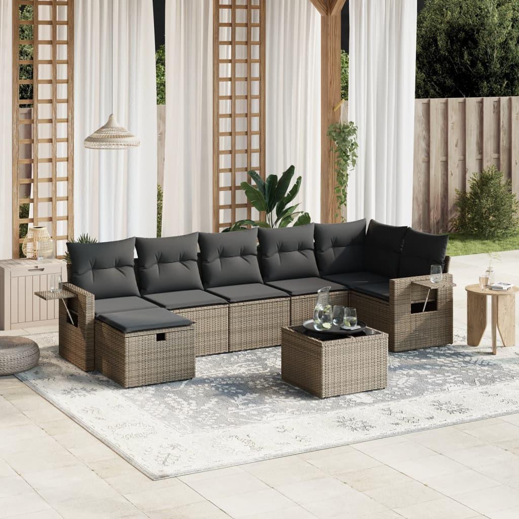 VidaXL set divano da giardino Polirattan  