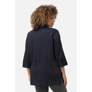 Ulla Popken  Bluse, Bubble-Qualität, Hemdkragen, 3/4-Arm 