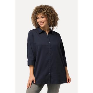 Ulla Popken  Bluse, Bubble-Qualität, Hemdkragen, 3/4-Arm 