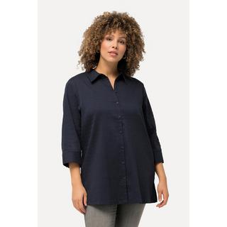 Ulla Popken  Bluse, Bubble-Qualität, Hemdkragen, 3/4-Arm 