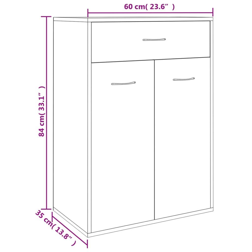 VidaXL Armoire à chaussures bois d'ingénierie  