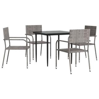 VidaXL set da pranzo da giardino Polirattan  