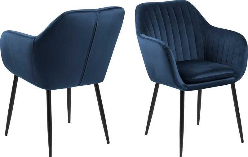 mutoni Fauteuil Milano noir bleu foncé  