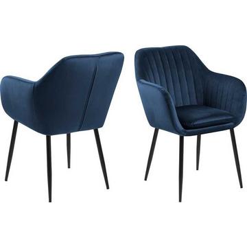 Fauteuil Milano noir bleu foncé