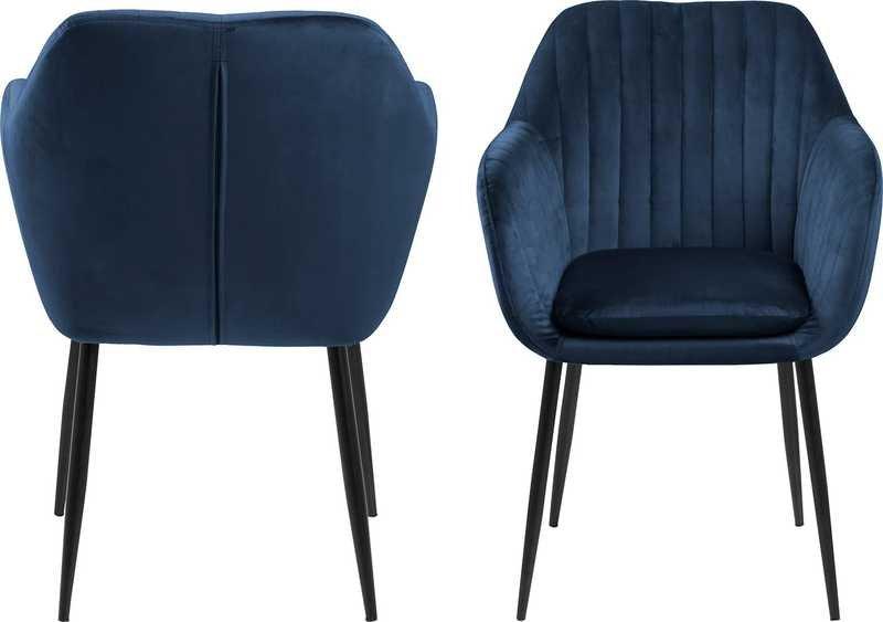 mutoni Fauteuil Milano noir bleu foncé  