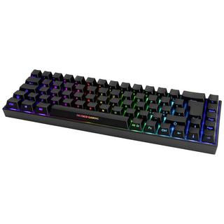 DELTACO GAMING  DK440R Kabellos, Bluetooth®, Kabelgebunden Gaming-Tastatur Deutsch, QWERTZ Schwarz Bele 