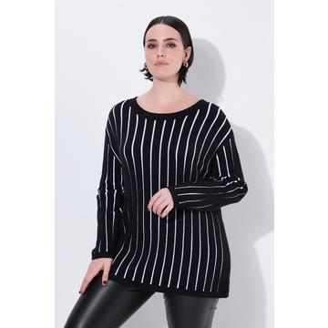 Pull rayé, manches longues, coupe Slim Fit
