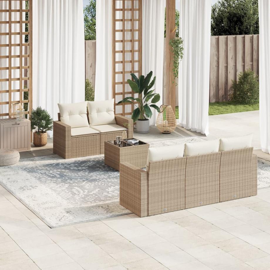 VidaXL set divano da giardino Polirattan  