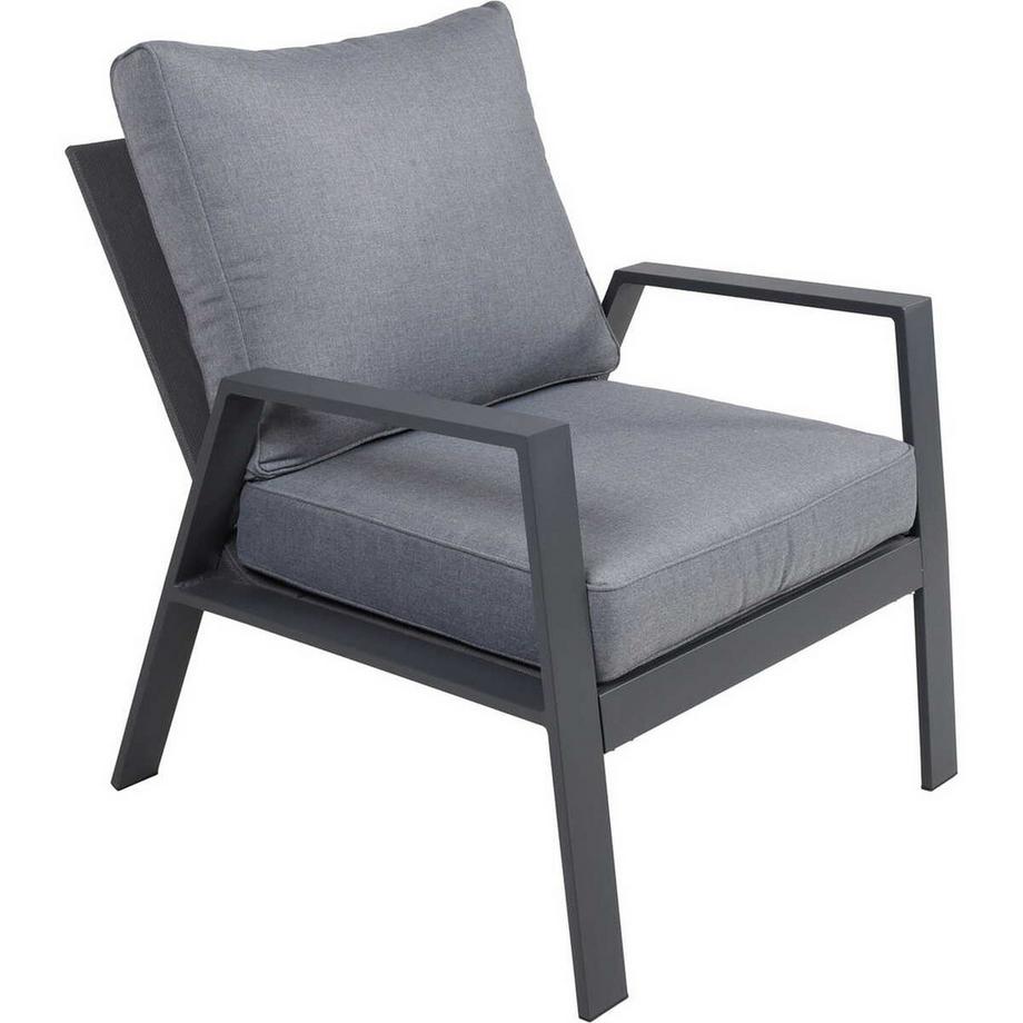 mutoni Gartenlounge Victoria anthrazit (4-er Set)  