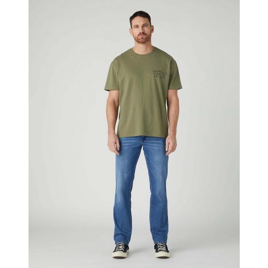 Wrangler Texas Medium Stretch Straight Leg Jeans  