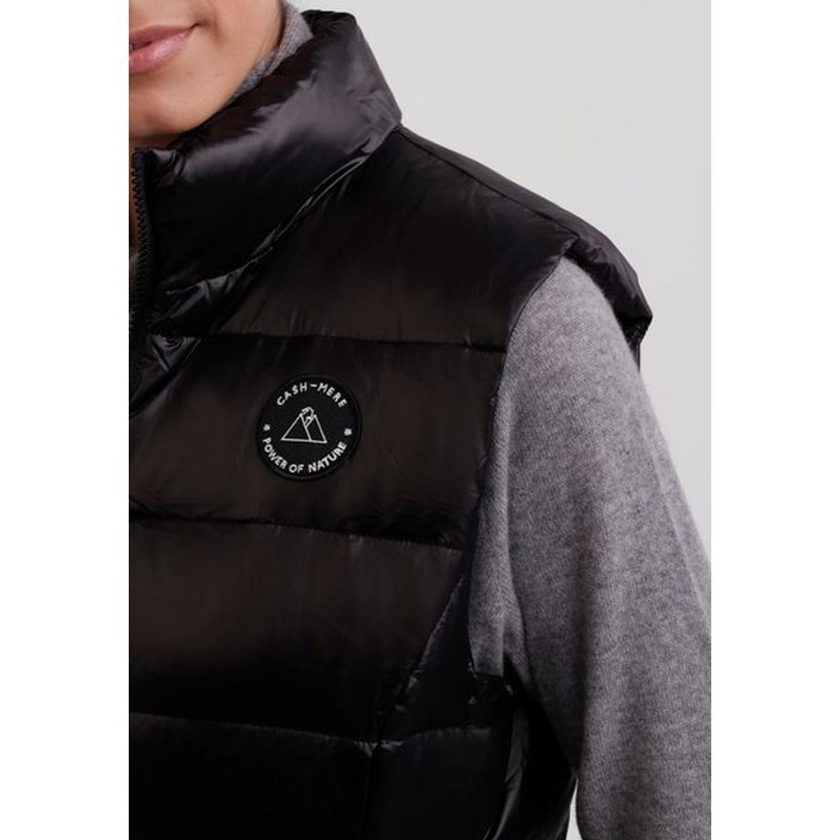 CASH-MERE.CH Gilet en Duvet Doublure Cachemire Aspect Brillant  