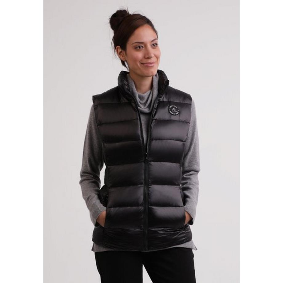 CASH-MERE.CH Gilet en Duvet Doublure Cachemire Aspect Brillant  