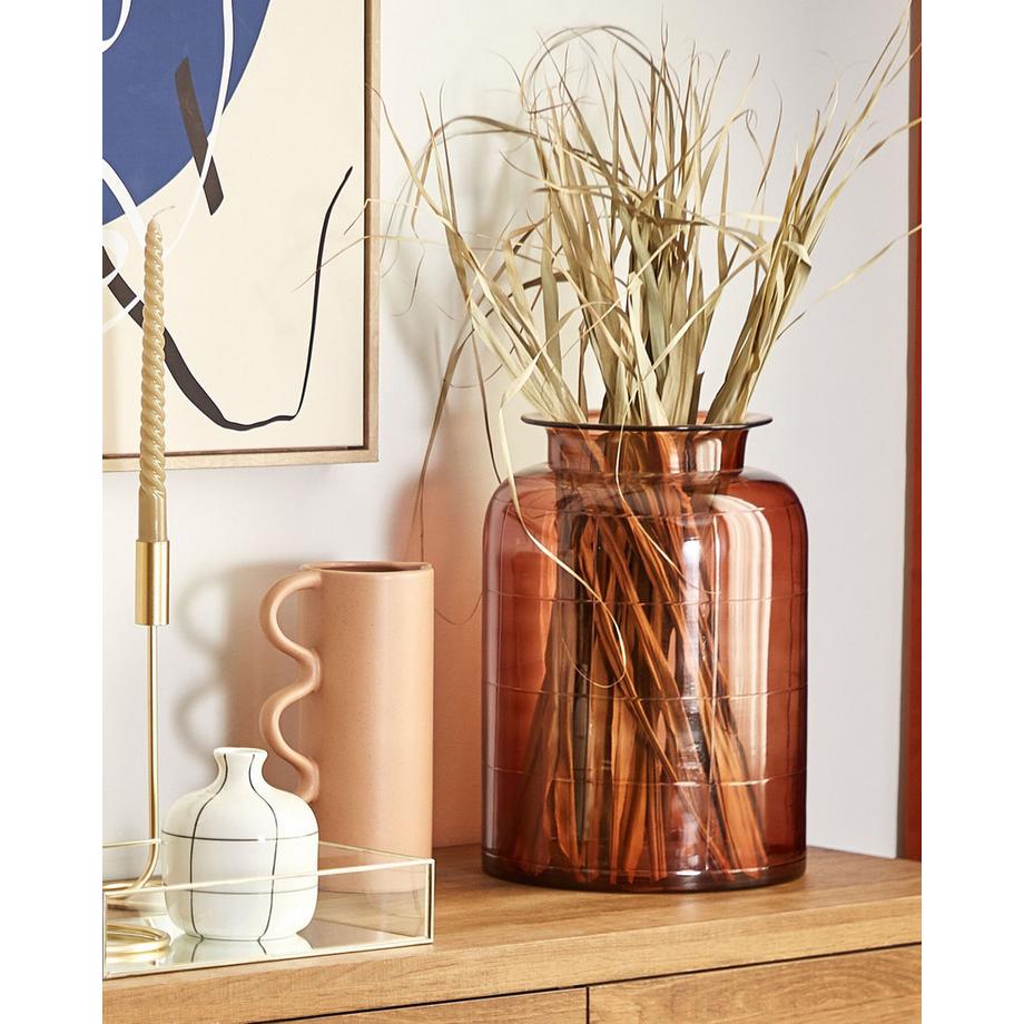 Beliani Vase à fleurs en Verre Moderne VINDALOO  