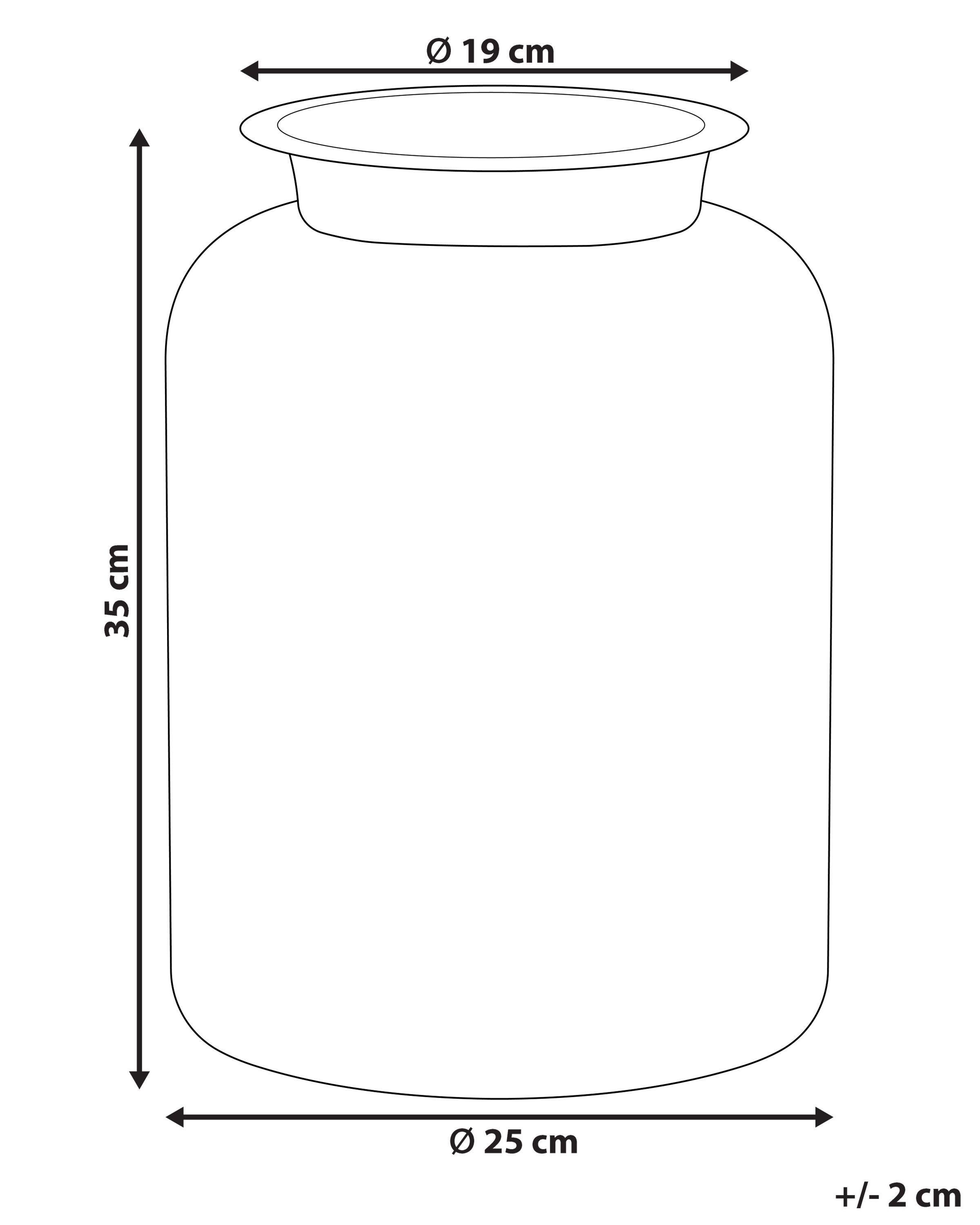 Beliani Vase à fleurs en Verre Moderne VINDALOO  