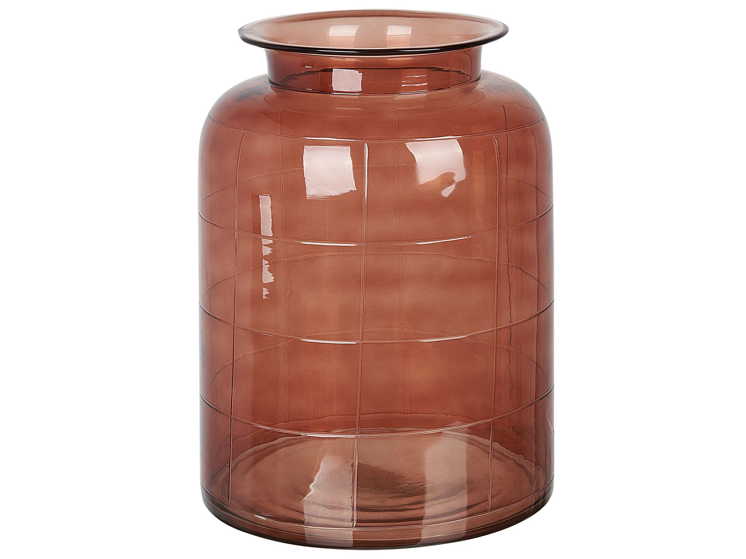 Beliani Blumenvase aus Glas Modern VINDALOO  