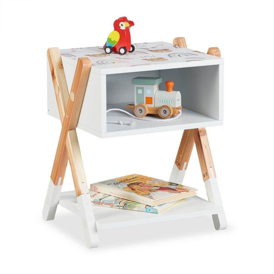 Table de chevet pour enfants avec étagère