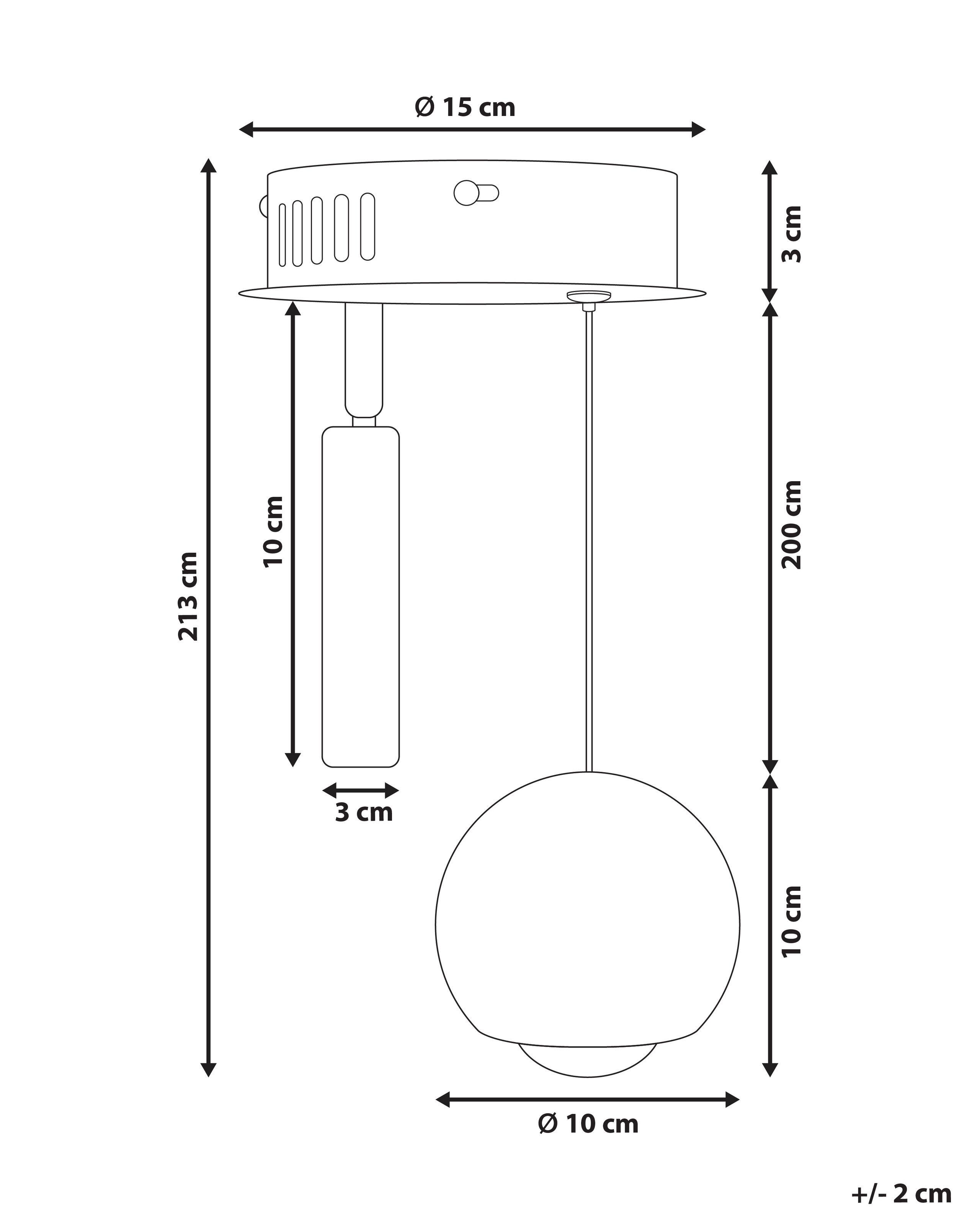 Beliani Lampe suspension en Métal Moderne MABOLE  