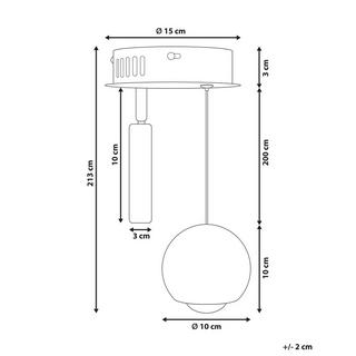 Beliani Lampe suspension en Métal Moderne MABOLE  